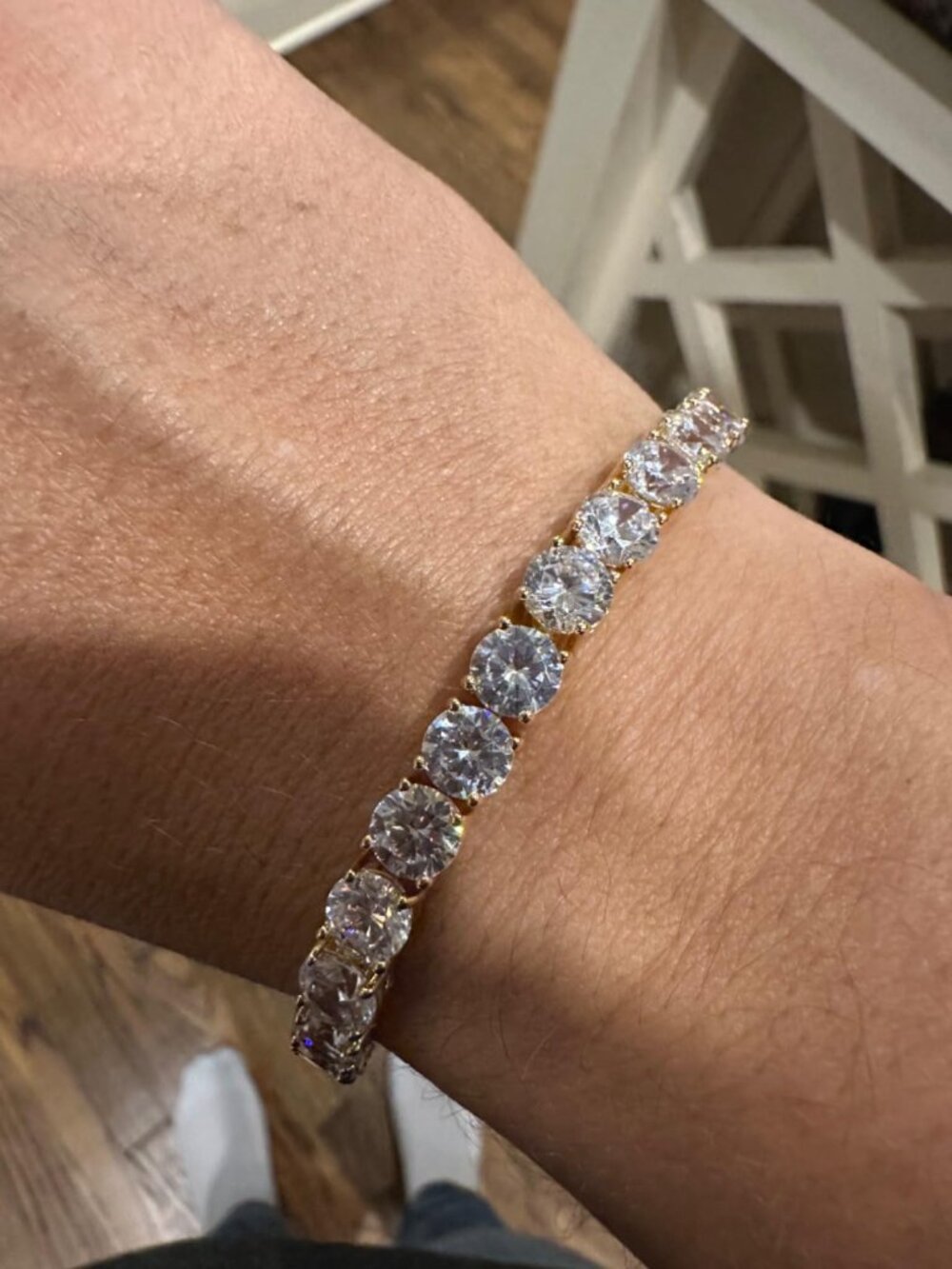 Neiman Marcus 18k Gold Plated 7.0MM CZ Tennis Bracelet